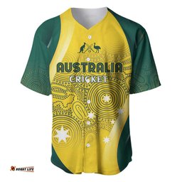 Australia Cricket Custom Indigenous Baseball Jersey Aboriginal Arts GO Aussie LT7