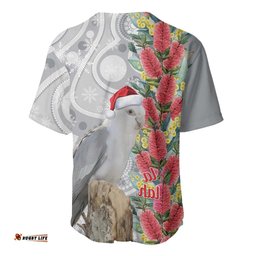 Blue Galah Mutation Christmas Australia Baseball Jersey Falalalala Galalah Bottlebrush Grey Aboriginal Art LT14