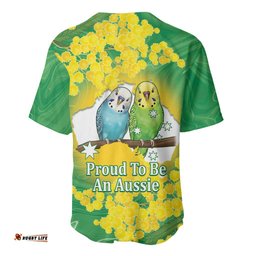 Budgerigar Australia Day Baseball Jersey Proud To Be An Aussie Opal National Color LT14