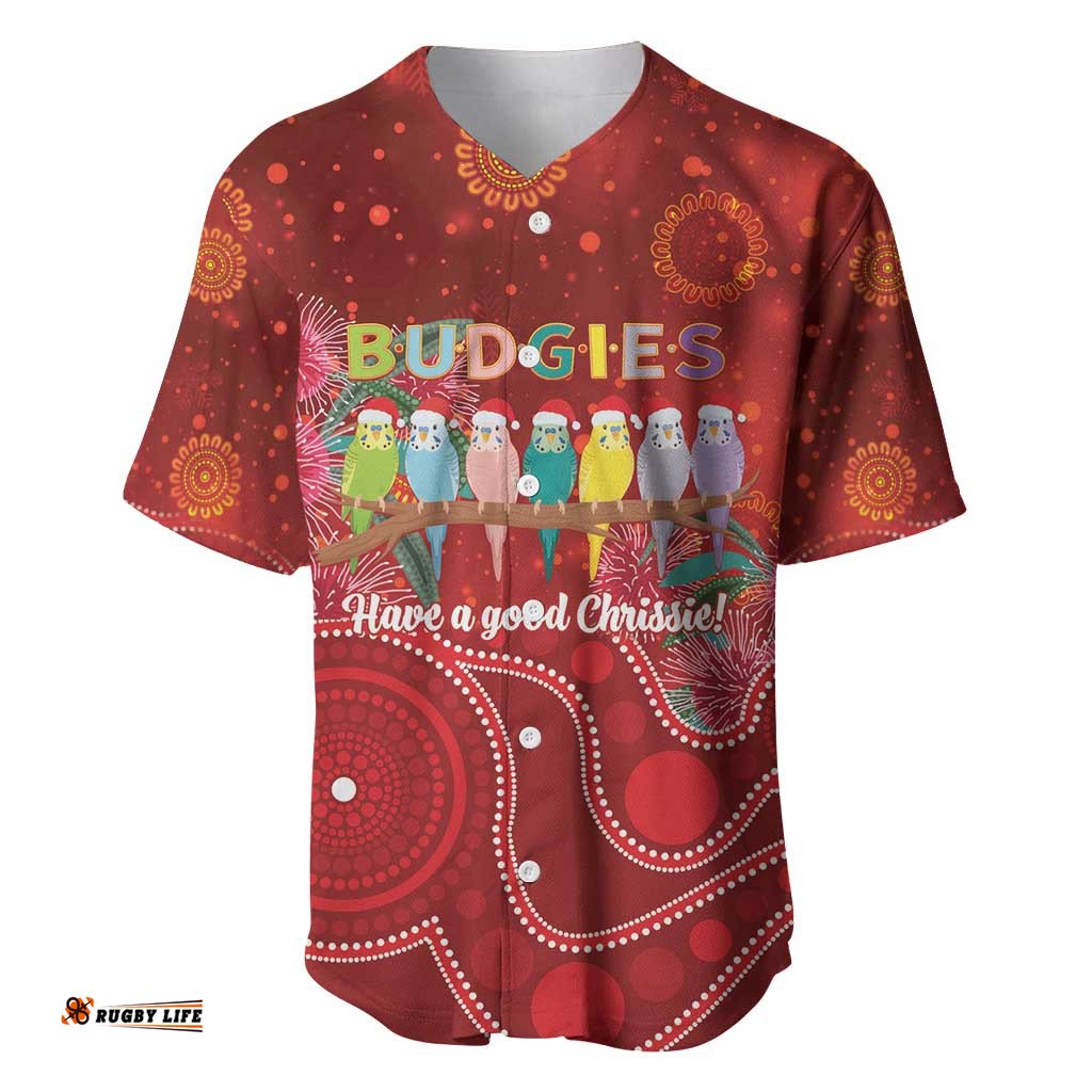Australia Budgerigar Christmas Personalised Baseball Jersey Budgies Hakea Have A Good Chrissie LT14