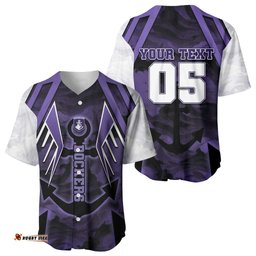 Custom Fremantle Football Baseball Jersey Dockers Anchor Sporty Style DT05