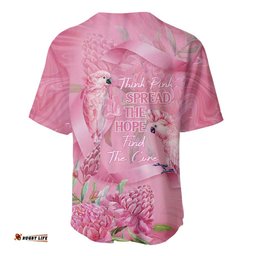 Australia Breast Cancer Awareness Baseball Jersey Think Pink Cockatoos Ribbon LT14