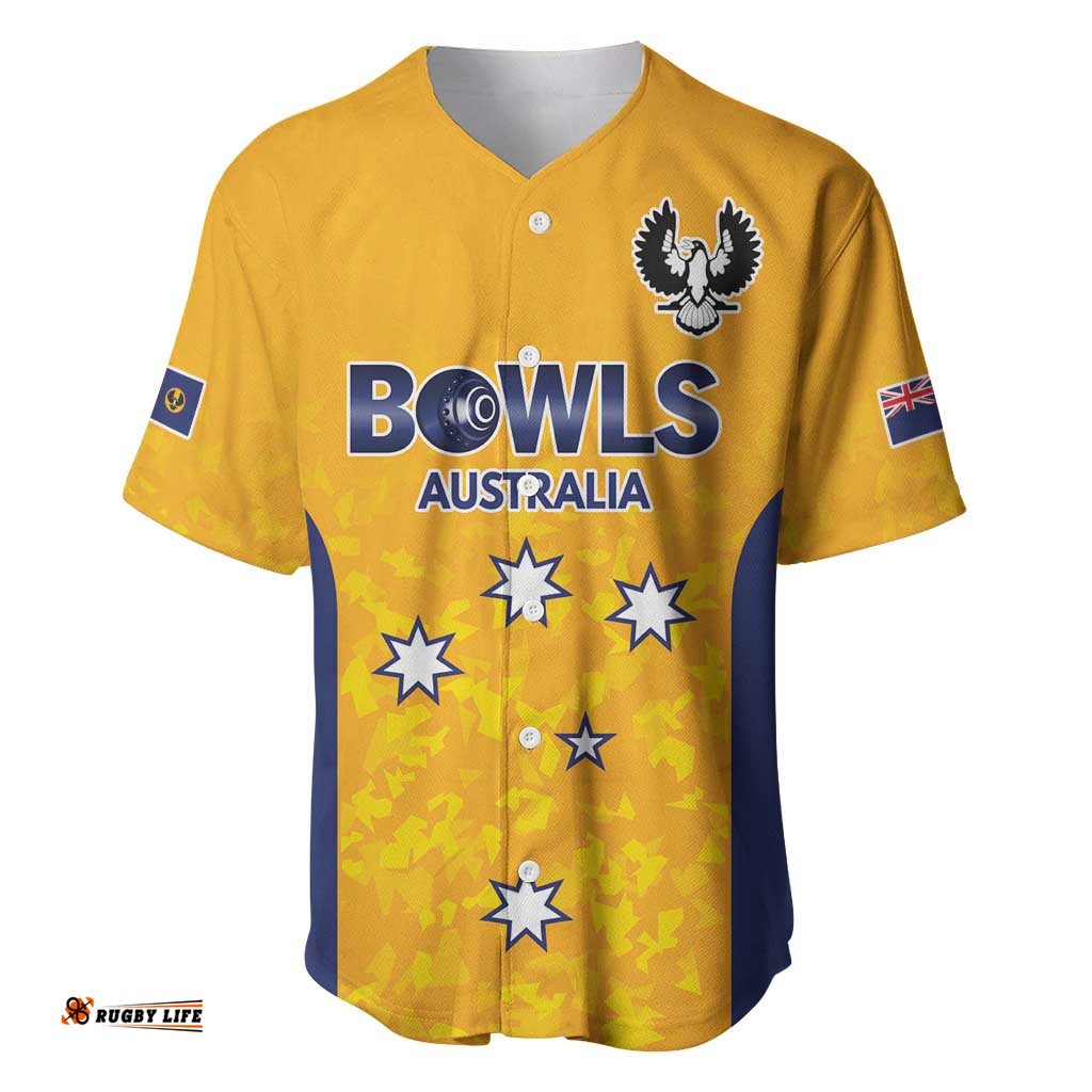 Australian South Australia Lawn Bowls Custom Baseball Jersey Aussie Minimalist Style LT9