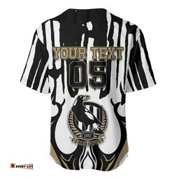 Custom Collingwood Black Baseball Jersey Unique Style DT05
