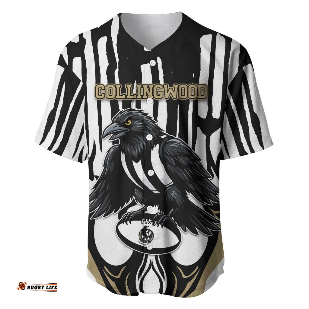 Custom Collingwood Black Baseball Jersey Unique Style DT05