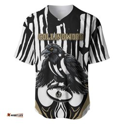 Custom Collingwood Black Baseball Jersey Unique Style DT05
