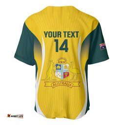 Custom Australia Cricket Baseball Jersey Go Champions Aussie LT14