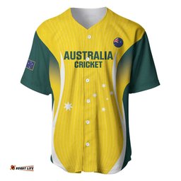 Custom Australia Cricket Baseball Jersey Go Champions Aussie LT14