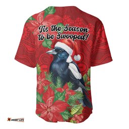 Australian Magpie Baseball Jersey Aboriginal Inspired Christmas LT9