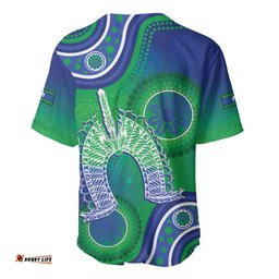 Australia Torres Strait Islanders Baseball Jersey Dhari Aboriginal Pattern LT14