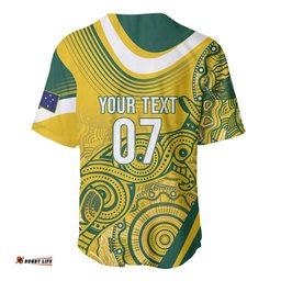 Australia Custom Indigenous Baseball Jersey WC2026 Socceroos Aboriginal Arts LT7