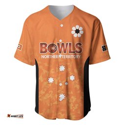 Australian Northern Territory Lawn Bowls Custom Baseball Jersey Aussie Minimalist Style LT9