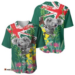 Australia Day Koala Baseball Jersey Aussie Aussie Aussie Oi Oi Oi National Color LT9