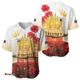 Australia Cockatoo ANZAC Day Baseball Jersey Lest We Forget LT05