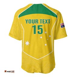 Custom Australia Soccer Baseball Jersey Aussie Aussie Oi Oi Oi LT15