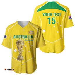 Custom Australia Soccer Baseball Jersey Aussie Aussie Oi Oi Oi LT15