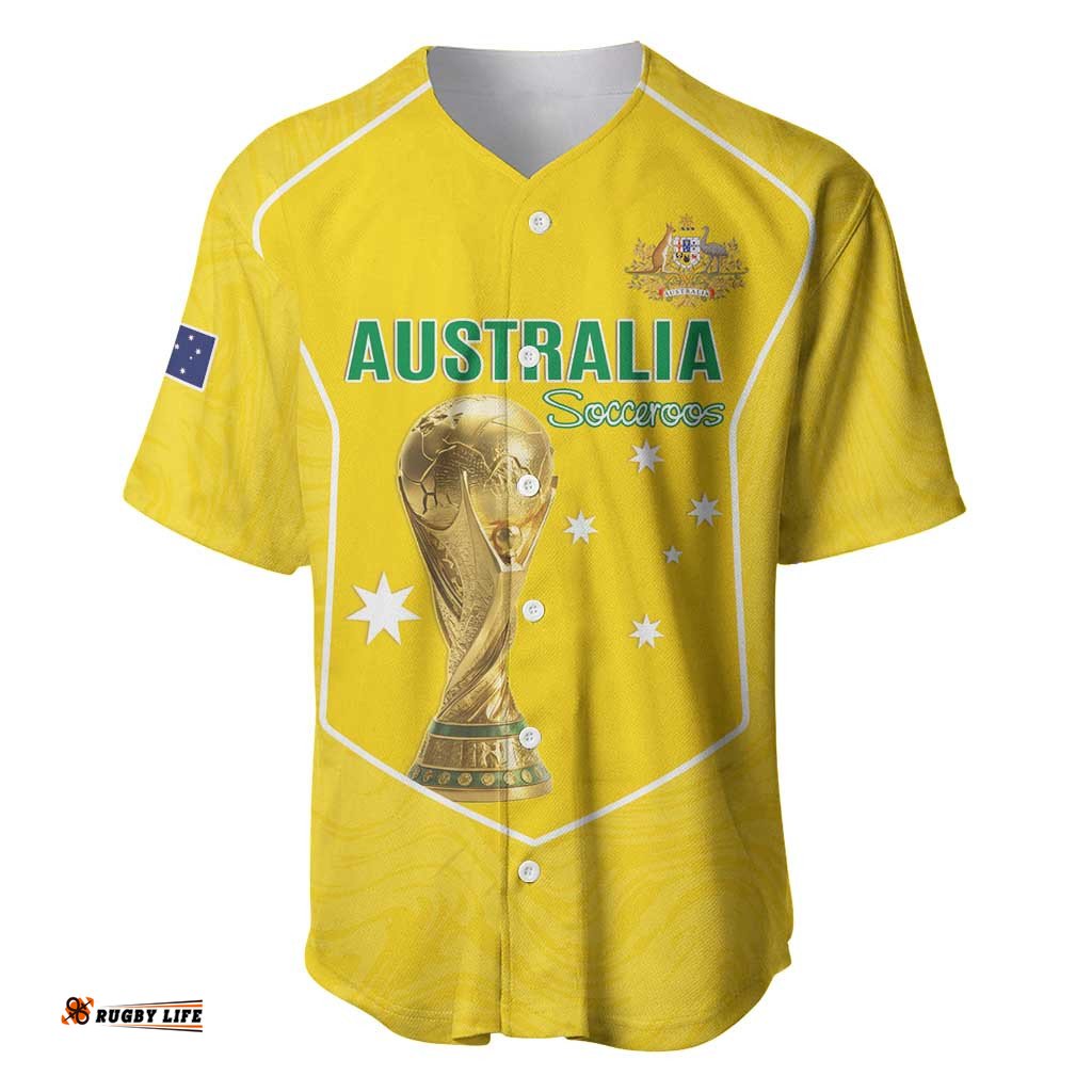 Custom Australia Soccer Baseball Jersey Aussie Aussie Oi Oi Oi LT15