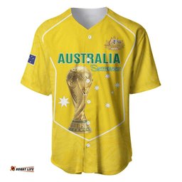 Custom Australia Soccer Baseball Jersey Aussie Aussie Oi Oi Oi LT15