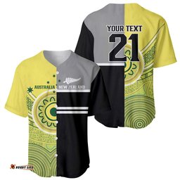 Custom Cricket AUNZ Spirit Baseball Jersey Aussie New Zealand Retro Edition LT9
