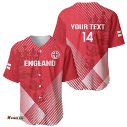 Custom England Cricket Baseball Jersey Go Champions Sporty Style LT14