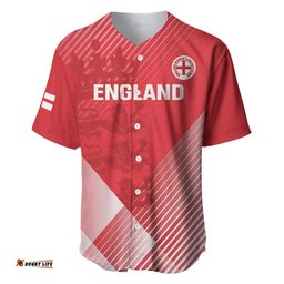 Custom England Cricket Baseball Jersey Go Champions Sporty Style LT14