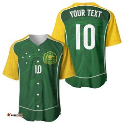 Custom Australia Football Baseball Jersey Aboriginal Pattern Sporty Style-Green Color LT03