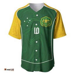 Custom Australia Football Baseball Jersey Aboriginal Pattern Sporty Style-Green Color LT03