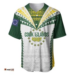 Cook Islands Rugby Custom Baseball Jersey Kuki's Aitu Champions LT7