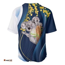 Australia Day Baseball Jersey Koala Blue Modern Vibe LT7