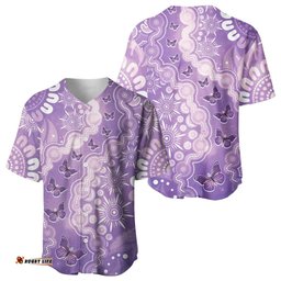 Australia Epilepsy Awareness Baseball Jersey Purple Butterflies Aboriginal LT05