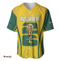 Australia Socceroos Custom Baseball Jersey 2026 Forever Golden LT7