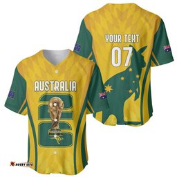 Australia Socceroos Custom Baseball Jersey 2026 Forever Golden LT7