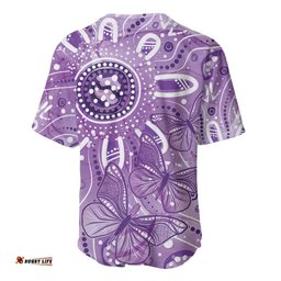 Australia Epilepsy Awareness Indigenous Baseball Jersey Butterfly Aboriginal Art LT7