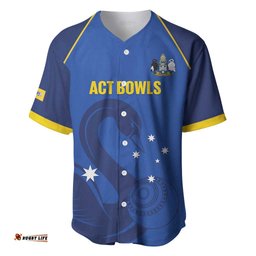 Custom ACT Bowls Australia Baseball Jersey Go Australian Capital Territory Swan LT14