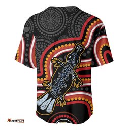 Indigenous Platypus Australia Baseball Jersey Australian Aboriginal Art Proud LT14