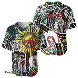 NAIDOC 50 Years of Deadly Personalised Baseball Jersey Aboriginal Dot Art LT9