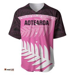 Custom New Zealand Aotearoa Cricket Baseball Jersey Go White Silver Fern LT14