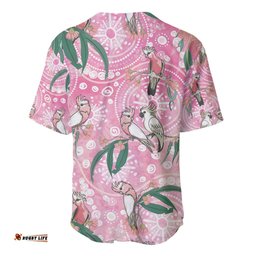 Australia Galah Aboriginal Baseball Jersey Breast Cancer Awareness LT7