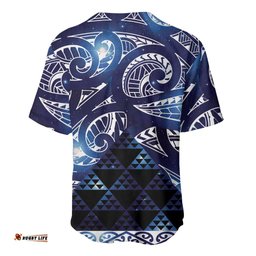 Matariki New Zealand Baseball Jersey NZ Niho Taniwha Maori New Year Blue Galaxy LT14