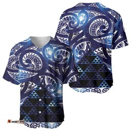 Matariki New Zealand Baseball Jersey NZ Niho Taniwha Maori New Year Blue Galaxy LT14