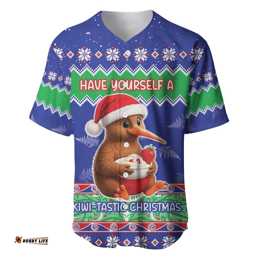 New Zealand Christmas Baseball Jersey Have Yourself A Kiwi-tastic Christmas LT05