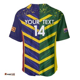 Custom Sri Lanka And Australia Cricket Baseball Jersey 2025 The Lions Baggy Greens Together LT14