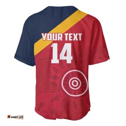 Custom South Australia Cricket Baseball Jersey Go Champions - Aboriginal Art LT14