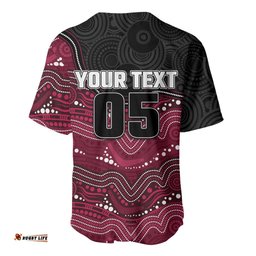 Custom Sea Eagles Baseball Jersey Bird Mascot With Aboriginal Indigenous DT05