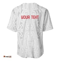 New Zealand Maori Heart Tribal Personalised Baseball Jersey Polynesian Patterns LT9