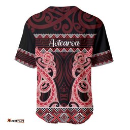 Kia Ora New Zealand Baseball Jersey Maori Language Week Whero Taniko Motif LT14