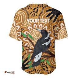 Personalised Australia Magpie NAIDOC Week 2026 Baseball Jersey 50 Years of Deadly Aboriginal Art LT14