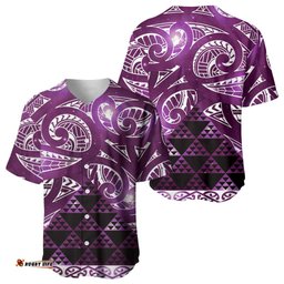 Matariki New Zealand Baseball Jersey NZ Niho Taniwha Maori New Year Purple Galaxy LT14