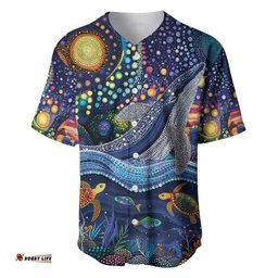 Heal Country Heal Our Nation Aboriginal Dreamtime Baseball Jersey LT9