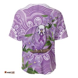 Epilepsy Awareness Budgerigar Australia Baseball Jersey Budgie Purple Ribbon Boronia Aboriginal LT14